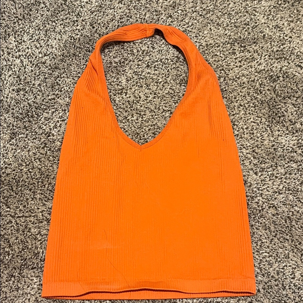 Orange Halter Top